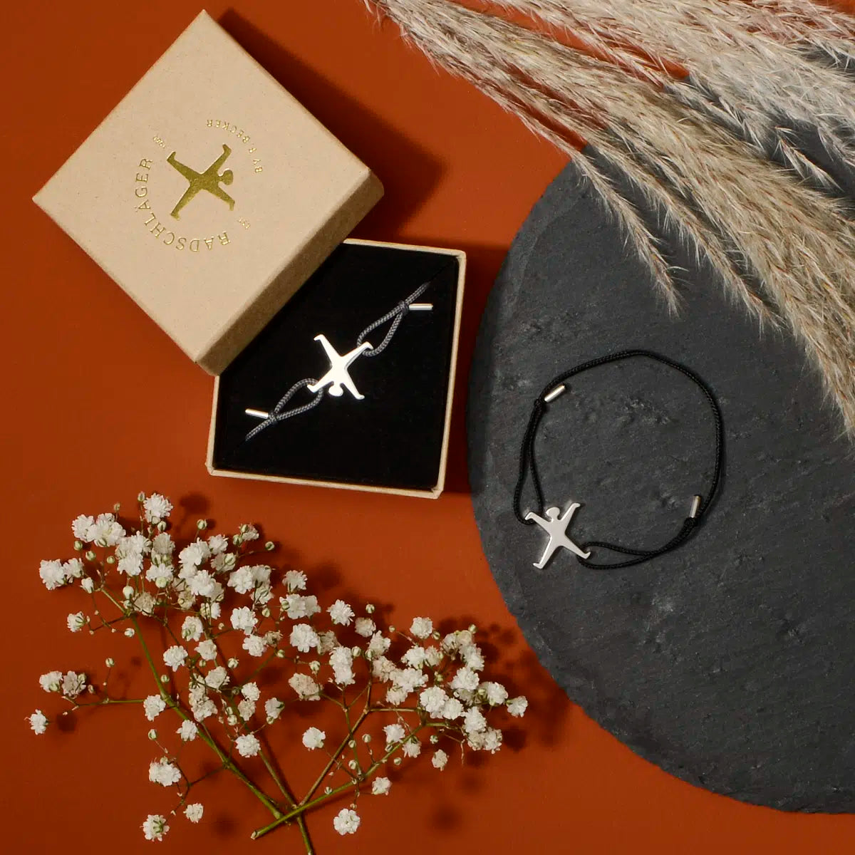 Armband 925er Silber Schwarz Radschläger