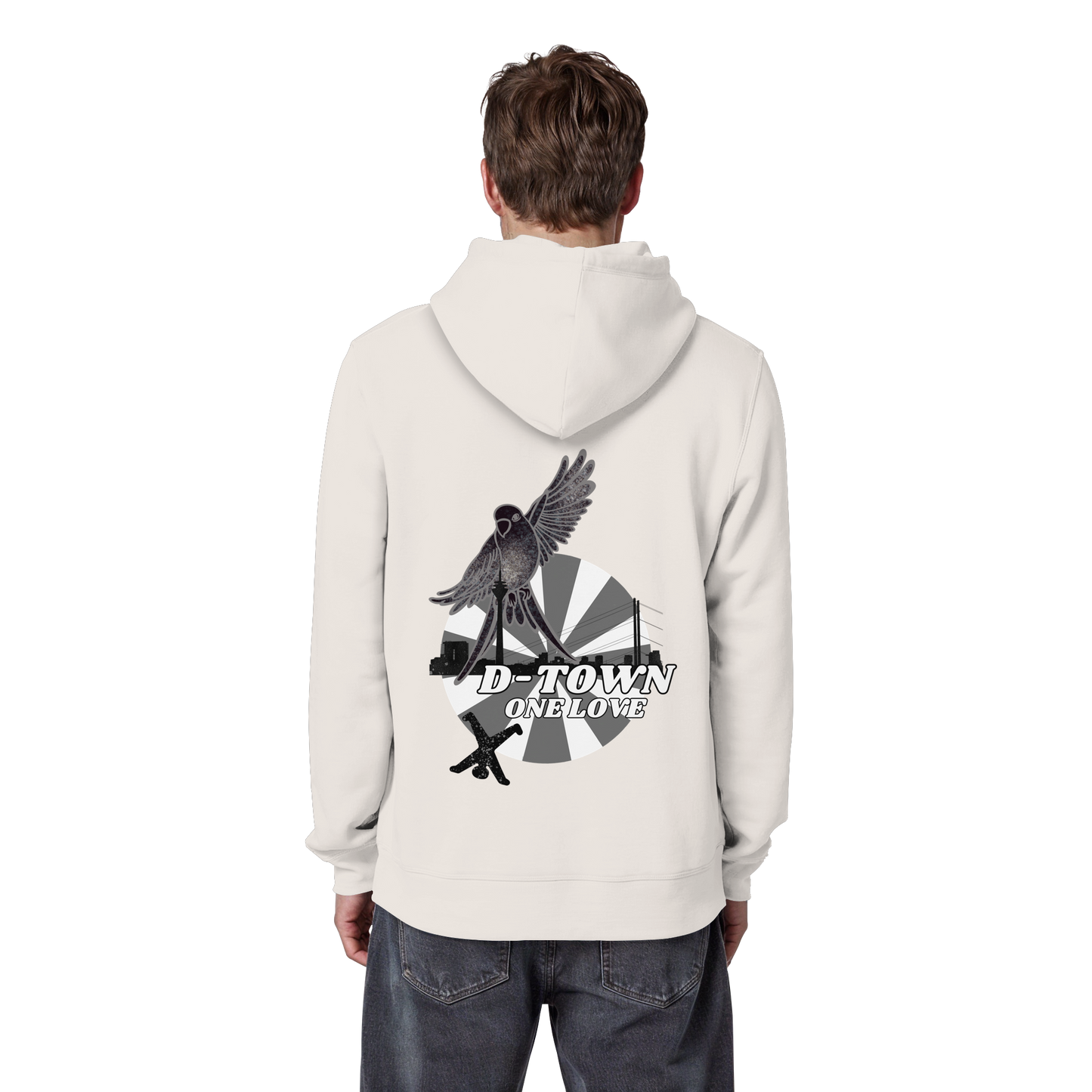 Rising Bird - Monochrome - Organic Basic Hoodie