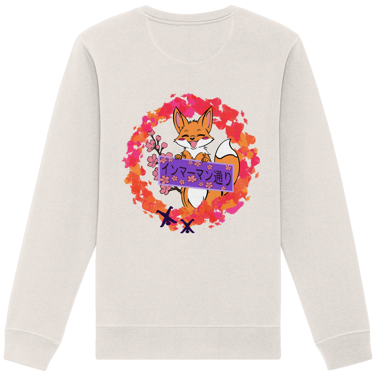 Japan - Fox - Red - Organic Basic Unisex Sweatshirt
