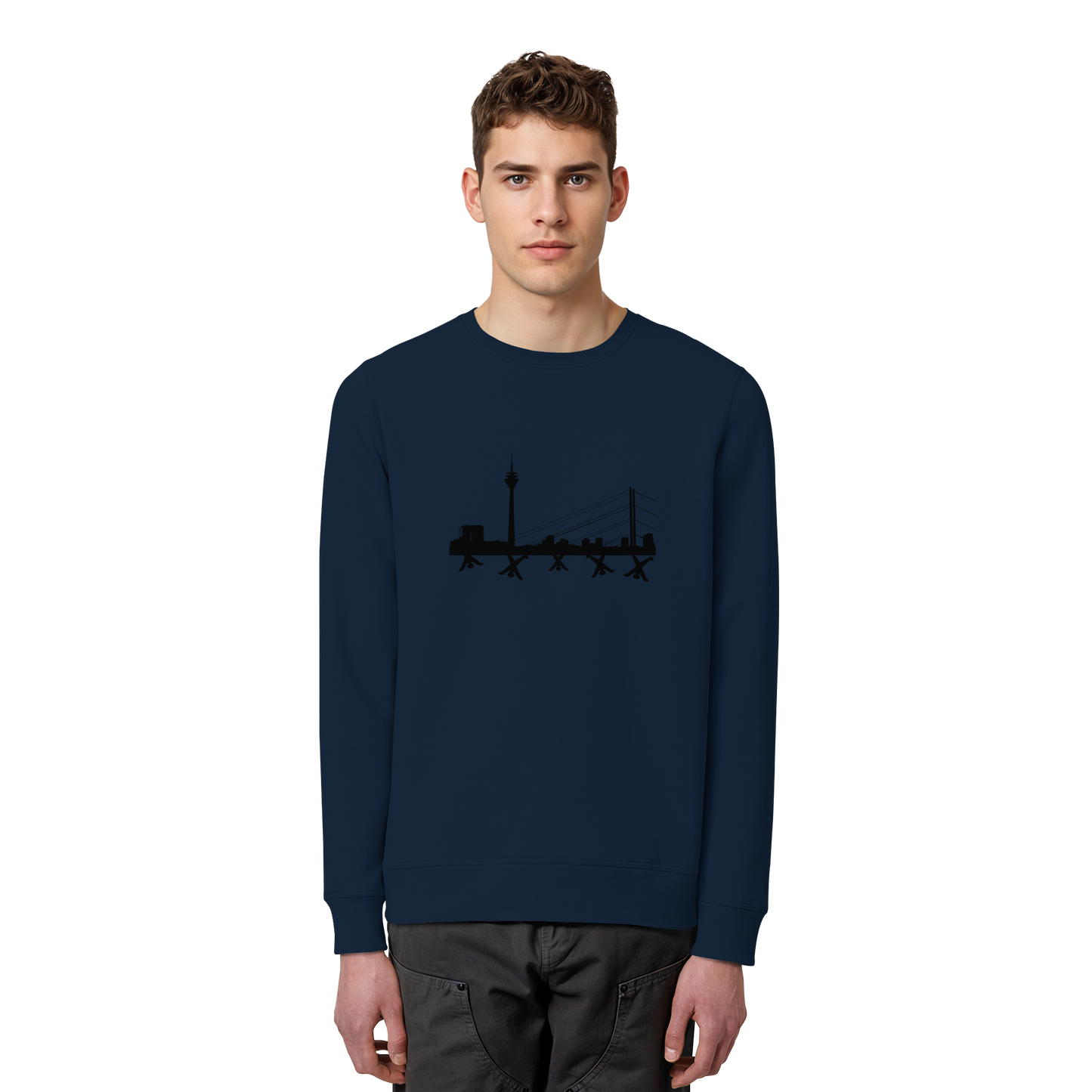 Skyline - Black - Organic Basic Unisex Sweatshirt