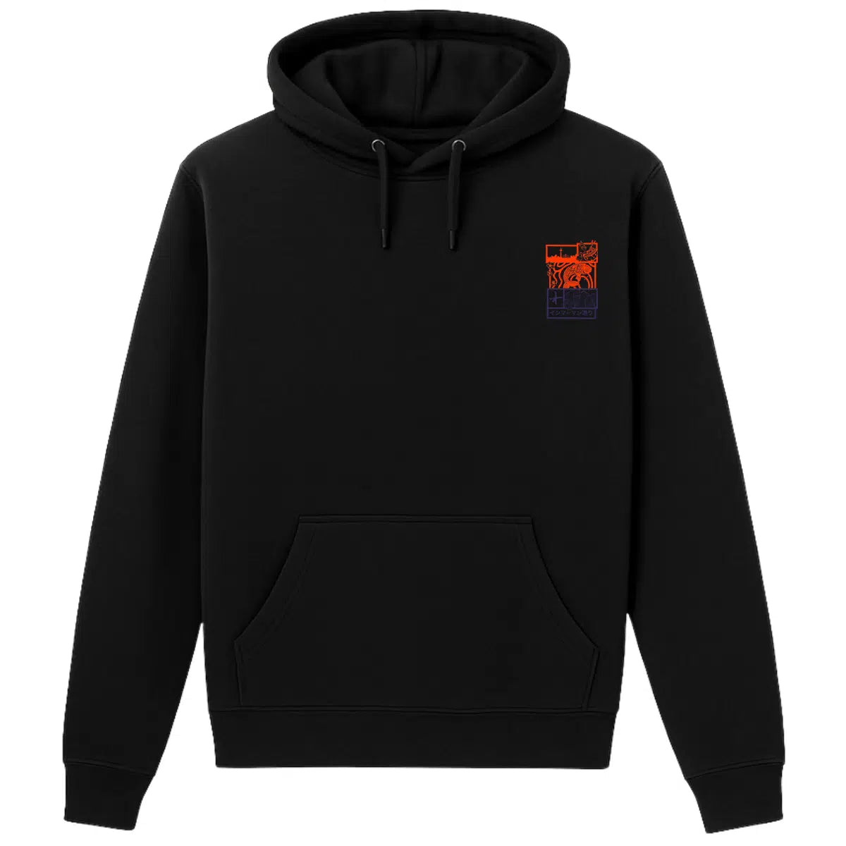Hoodie Japan Backprint Koi Orange Purple