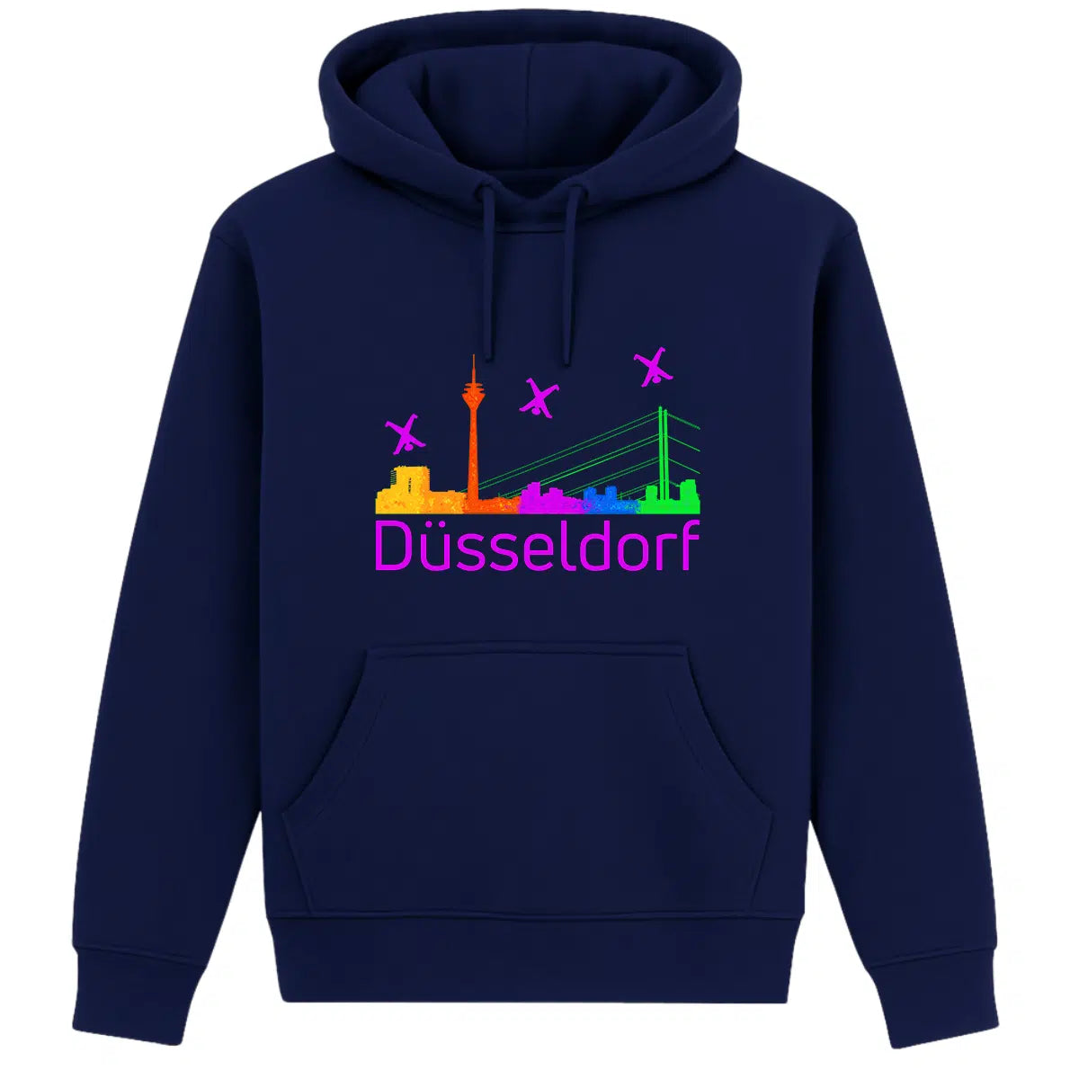 Hoodie Düsseldorf Skyline Purple