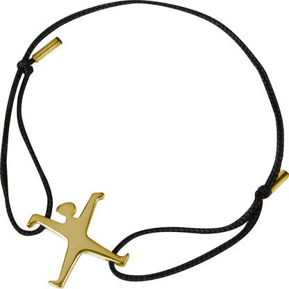 Armband 925er Silber vergoldet Schwarz Radschläger