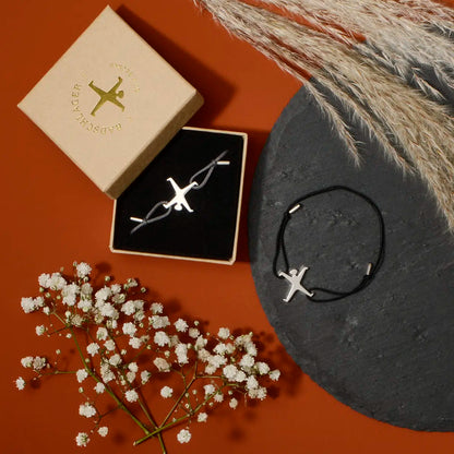 Armband 925er Silber Schwarz Radschläger