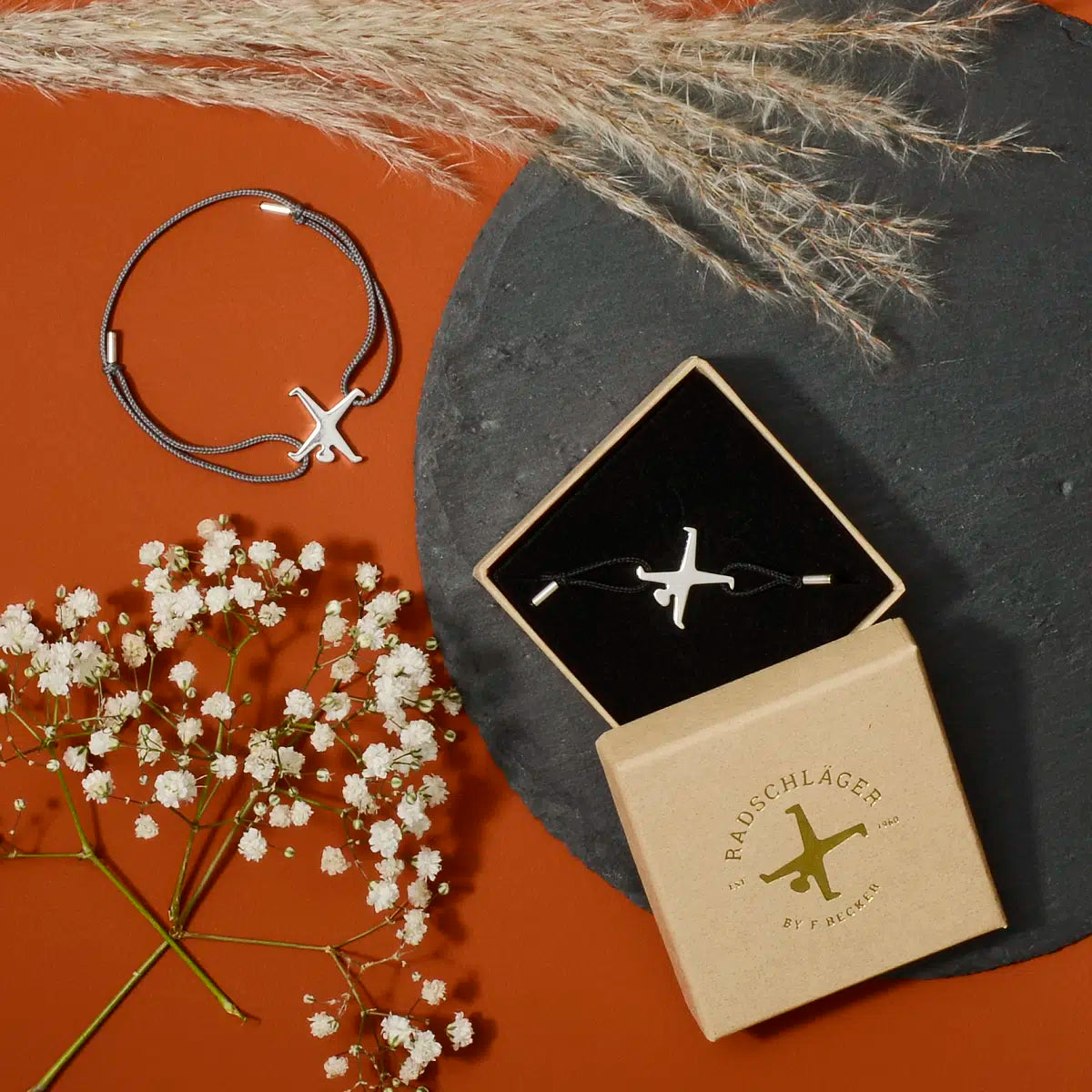 Armband 925er Silber Grau Radschläger