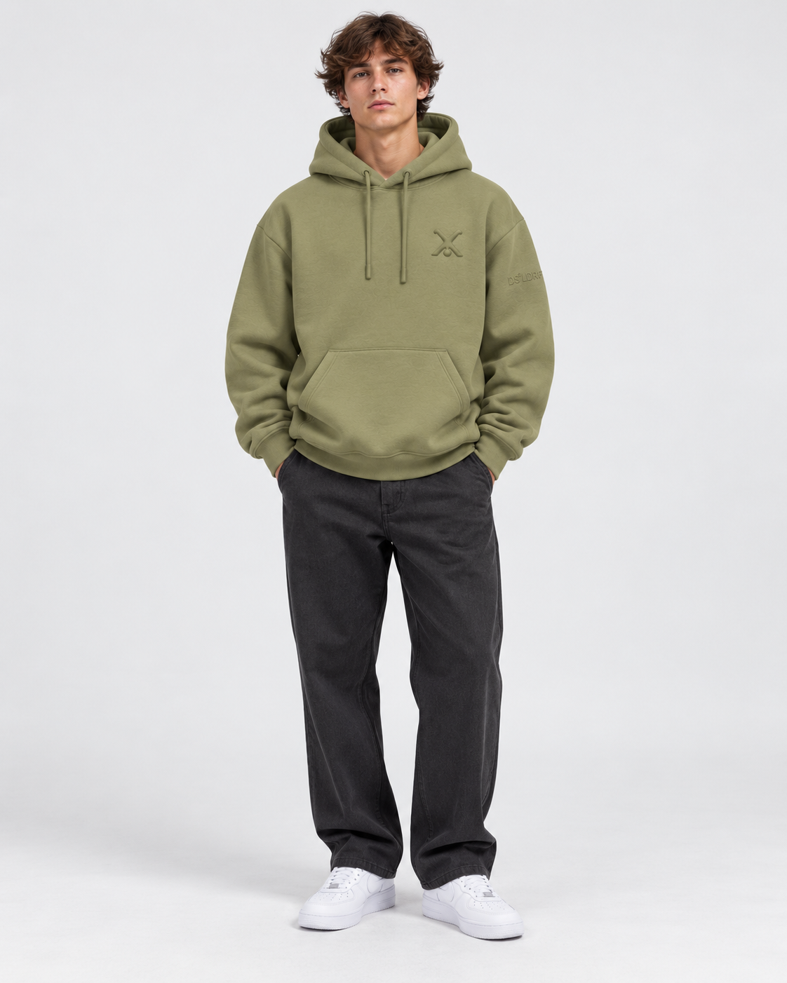 Hoodie Radschläger Zeichen, oliv