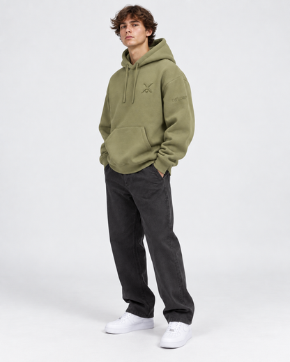 Hoodie Radschläger Zeichen, oliv