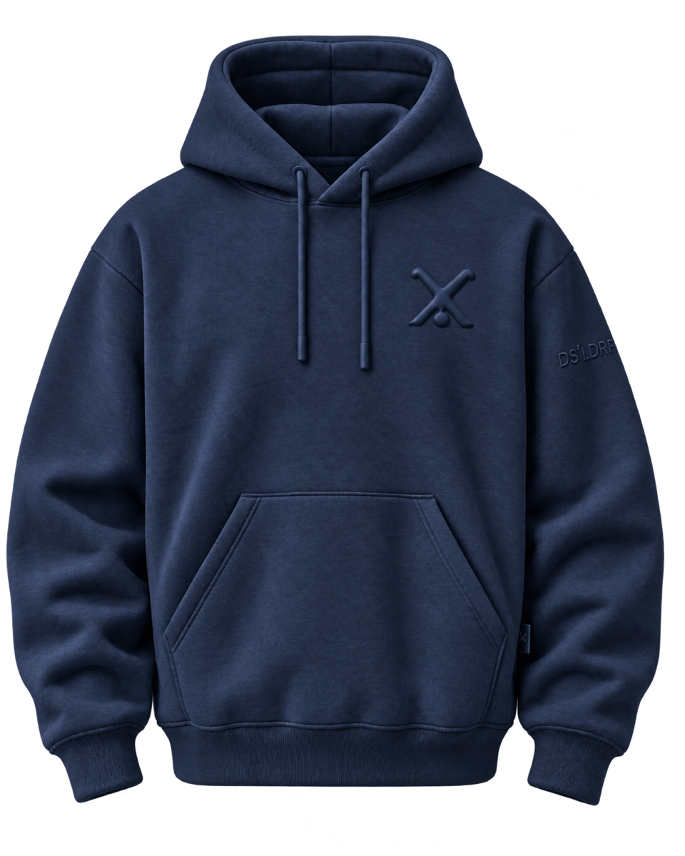 Hoodie Radschläger Zeichen, navy