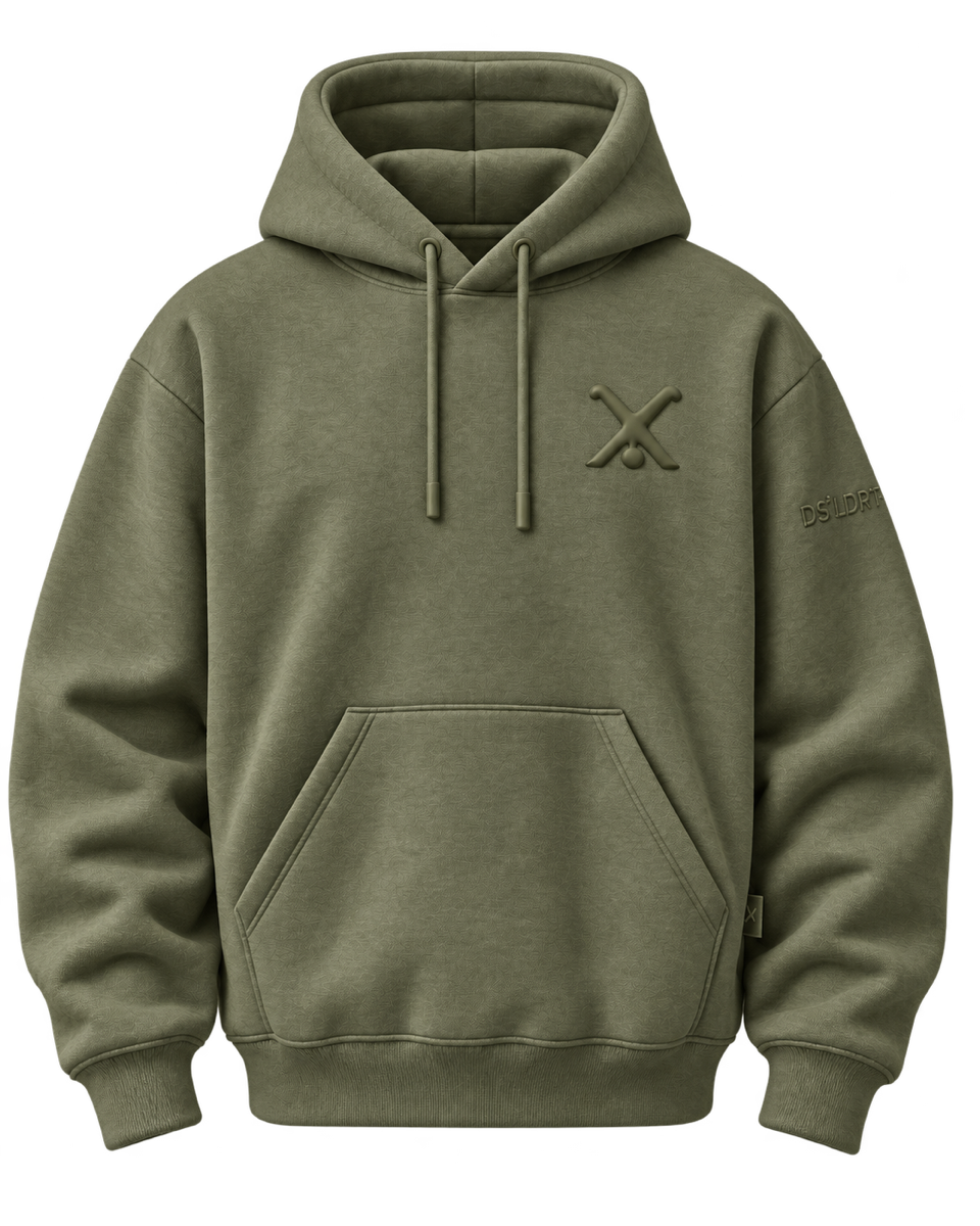 Hoodie Radschläger Zeichen, oliv
