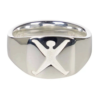 Herrenring 925er Silber Radschläger