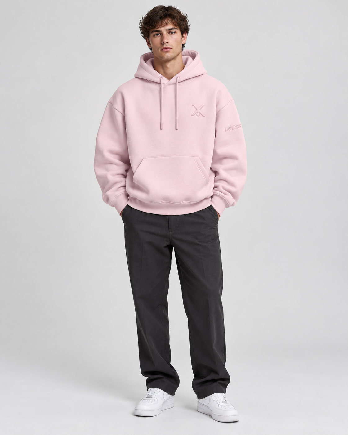 Hoodie Radschläger Zeichen, rosé