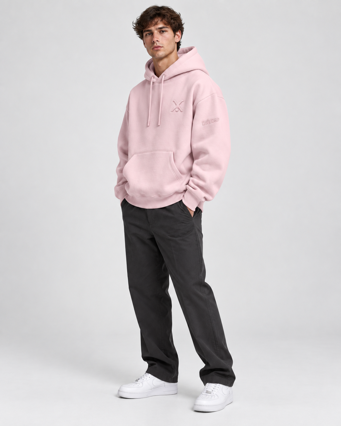Hoodie Radschläger Zeichen, rosé