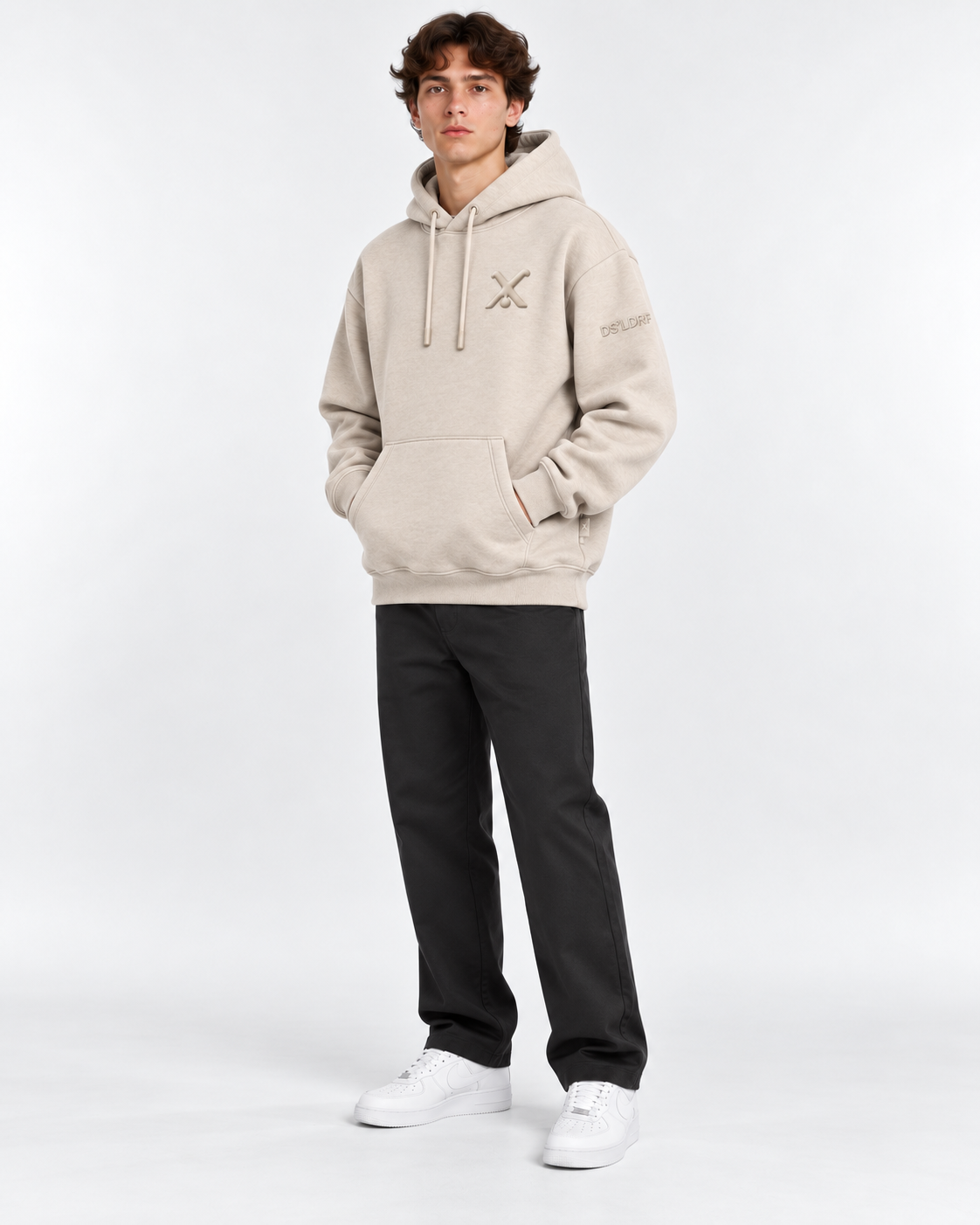 Hoodie Radschläger Zeichen, sand