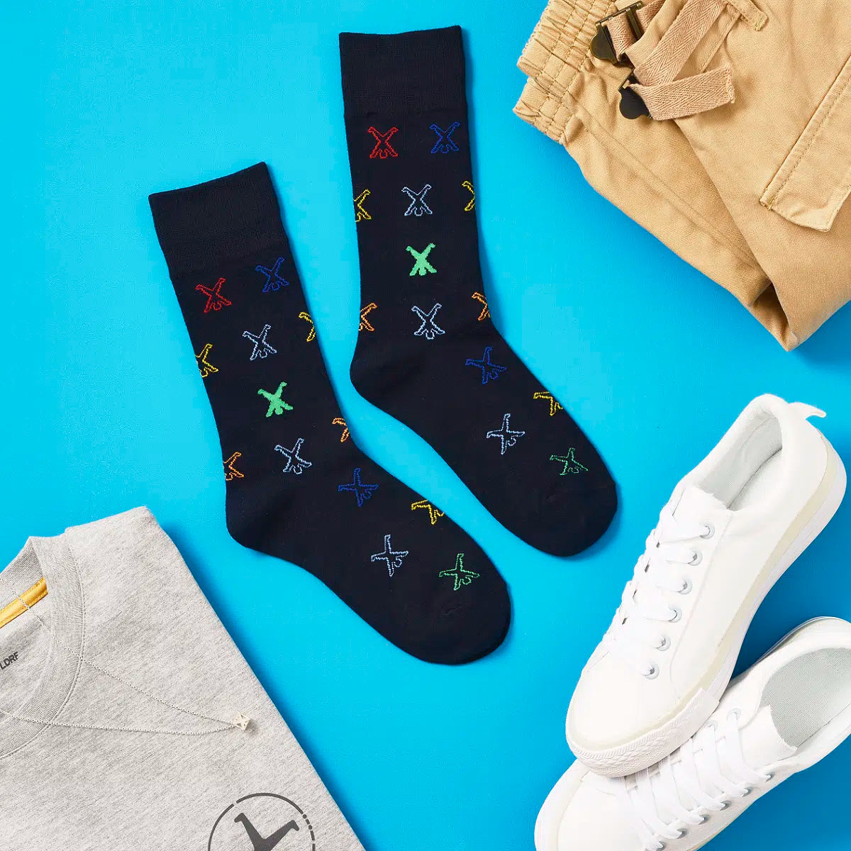 Socken Unisex Schwarz mit Radschläger