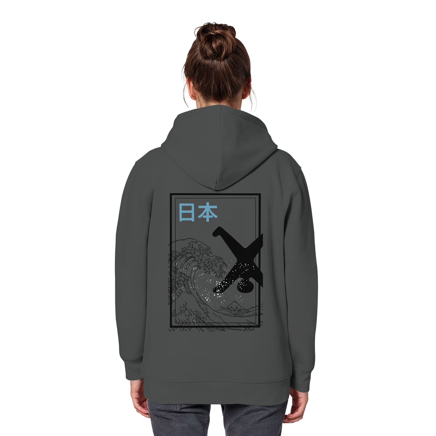 Great Wave - Blue - Organic Basic Hoodie