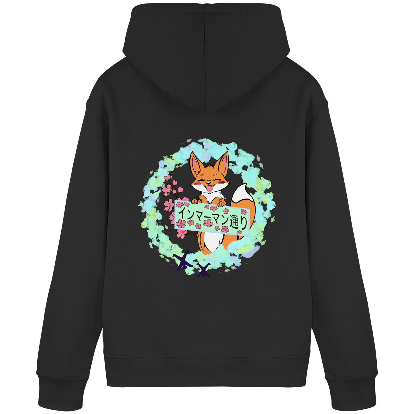 Japan - Fox - Green - Organic Basic Hoodie