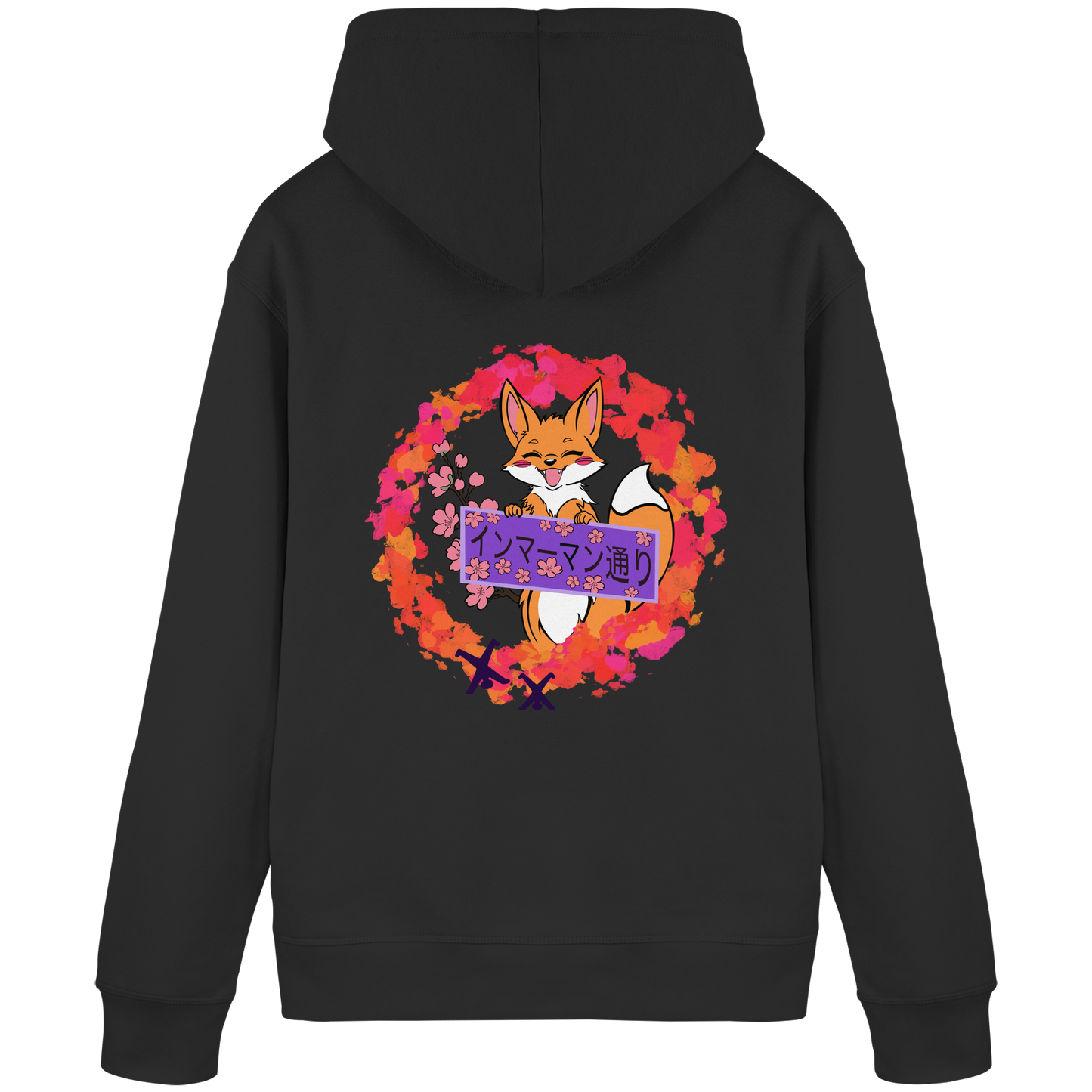Japan - Fox - Red - Organic Basic Hoodie