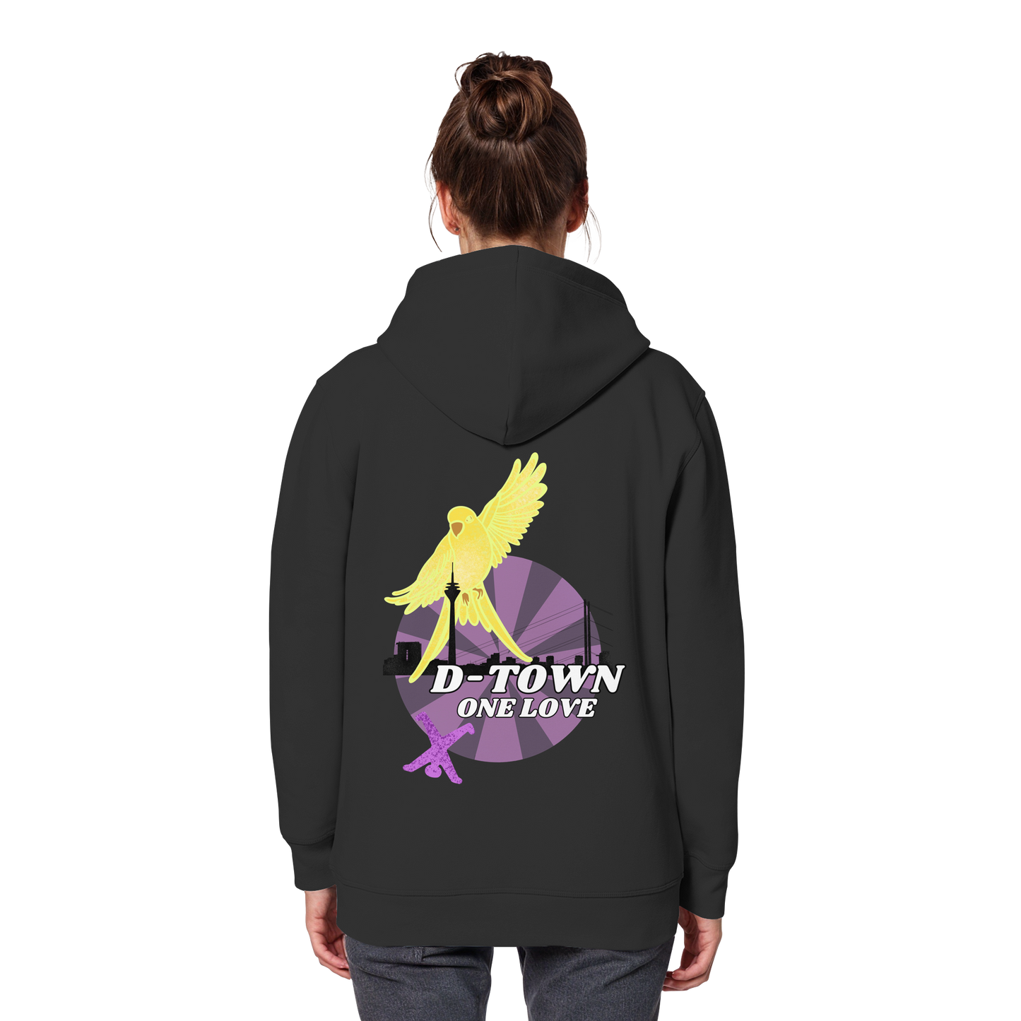 Rising Bird - Yellow - Organic Basic Hoodie