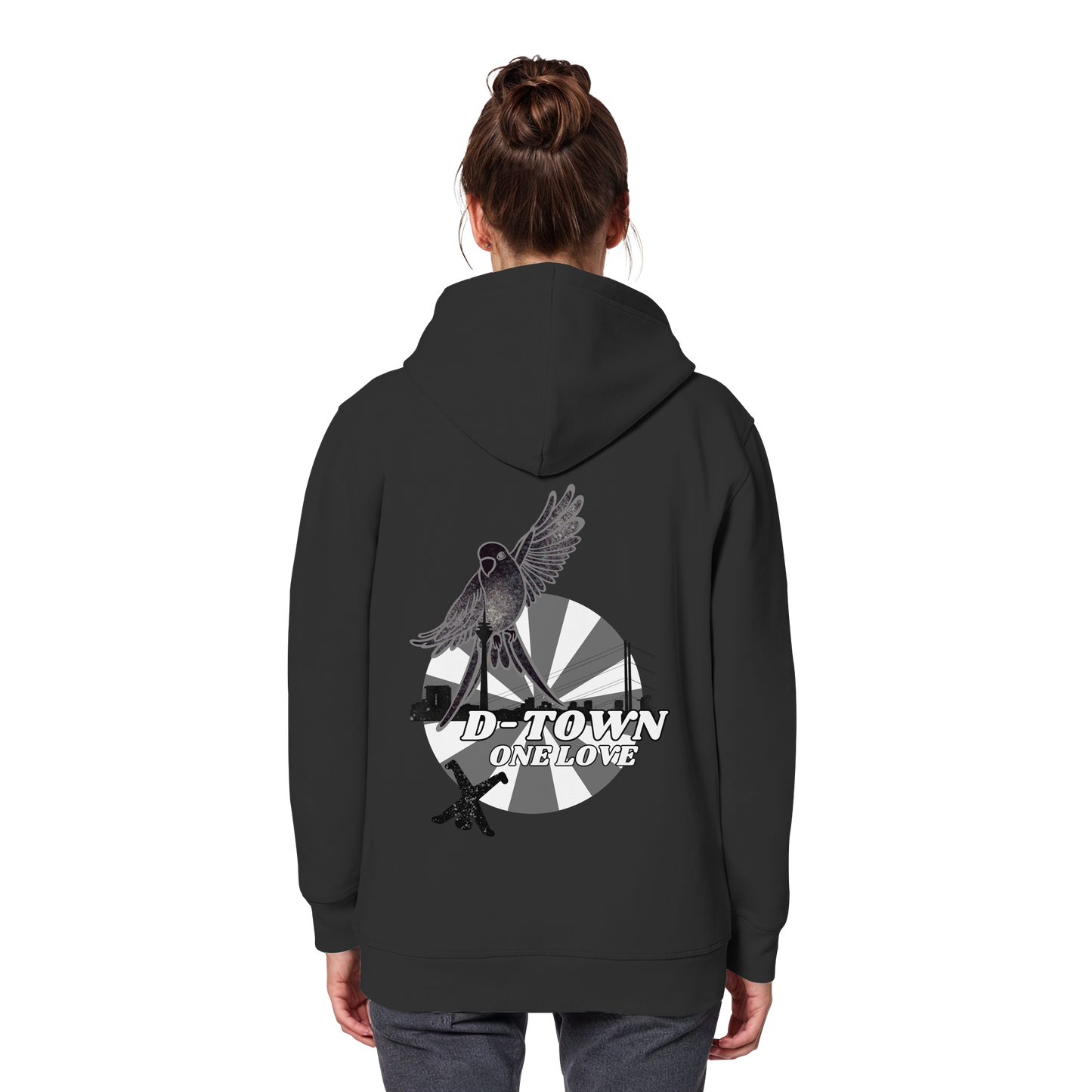 Rising Bird - Monochrome - Organic Basic Hoodie