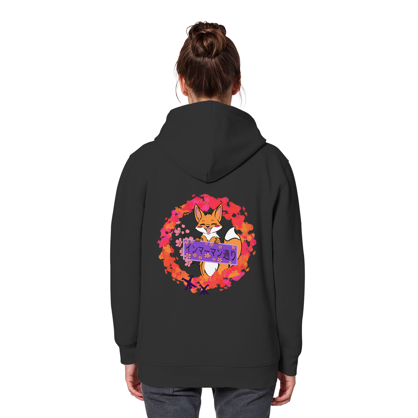 Japan - Fox - Red - Organic Basic Hoodie