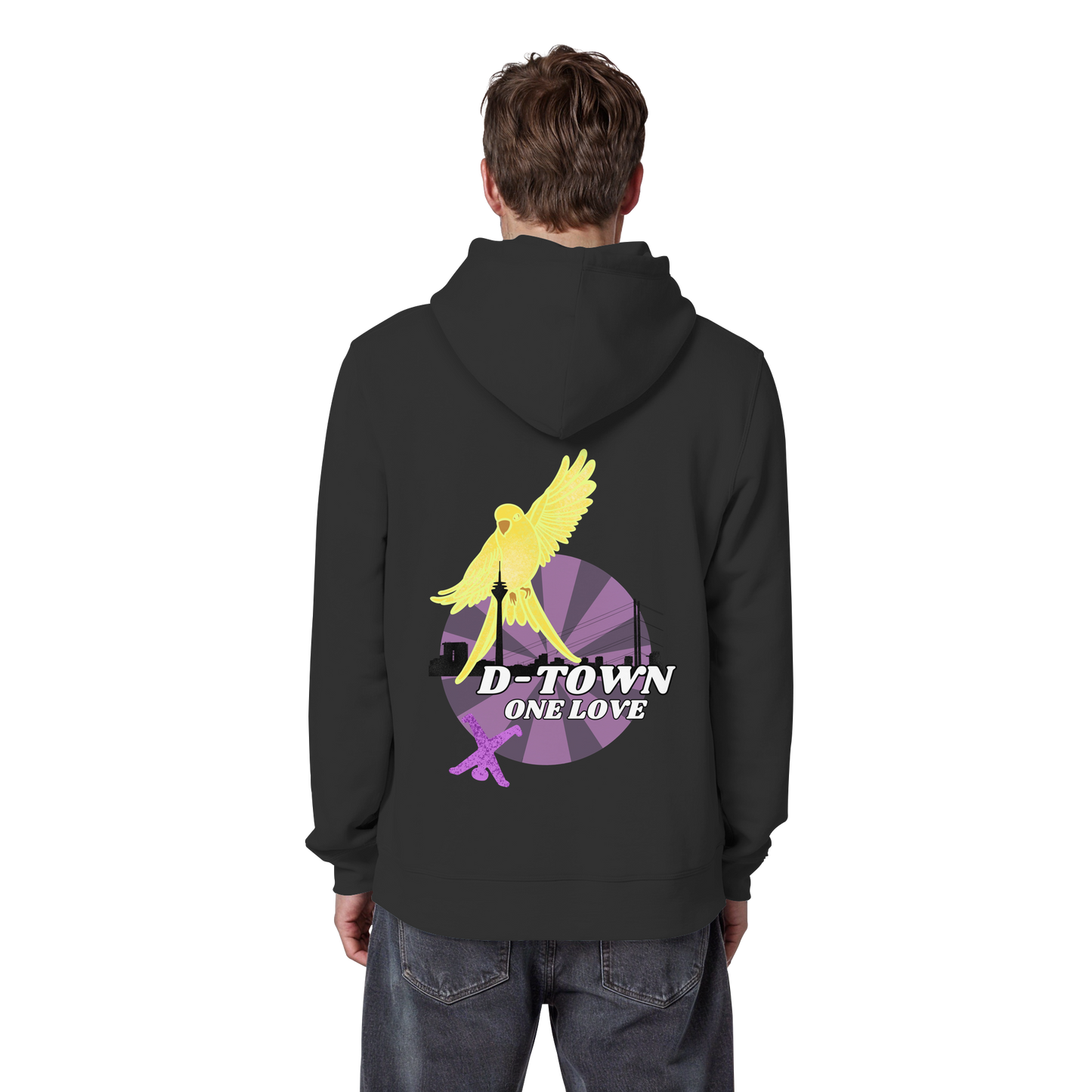 Rising Bird - Yellow - Organic Basic Hoodie