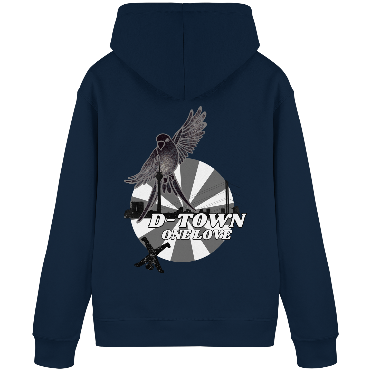 Rising Bird - Monochrome - Organic Basic Hoodie