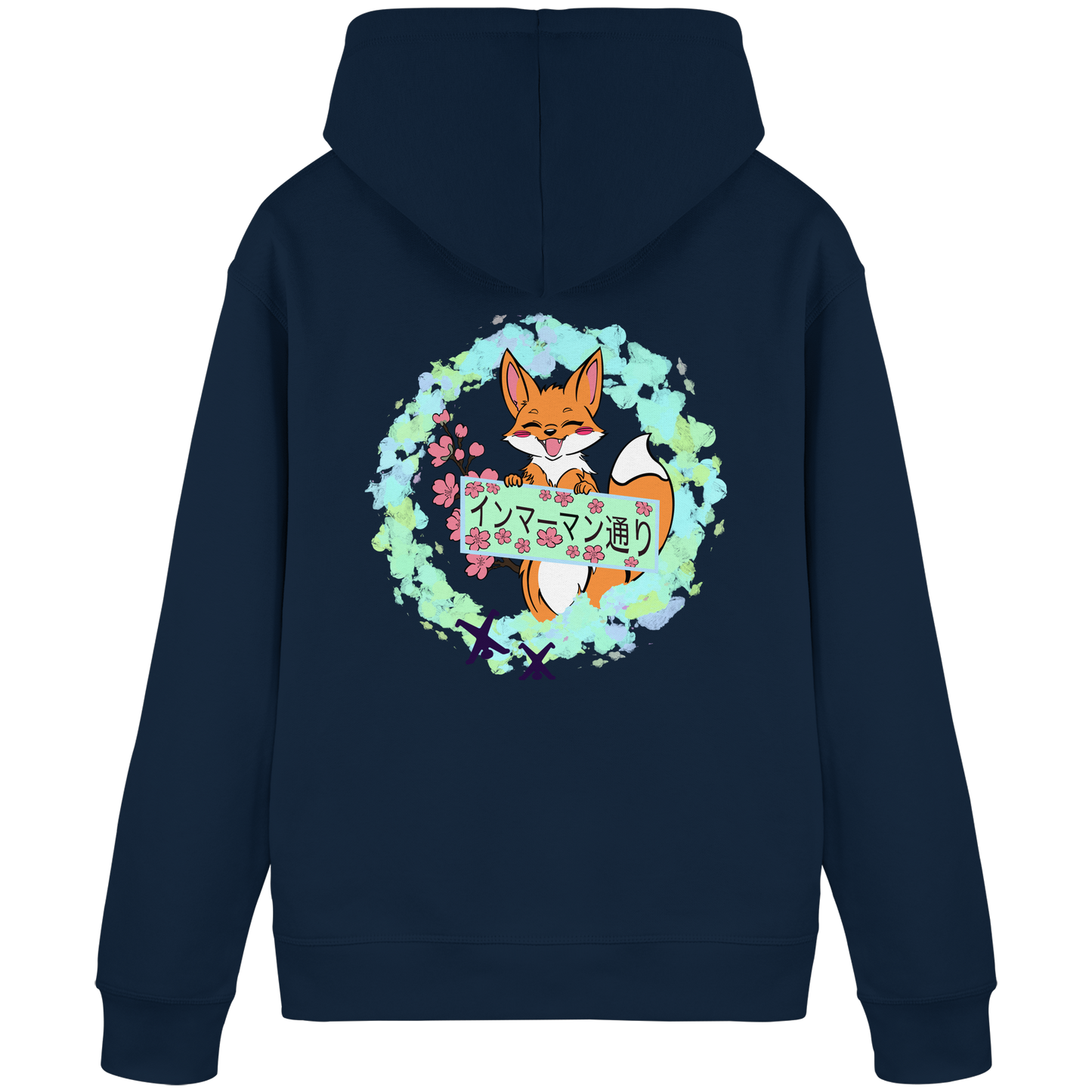Japan - Fox - Green - Organic Basic Hoodie