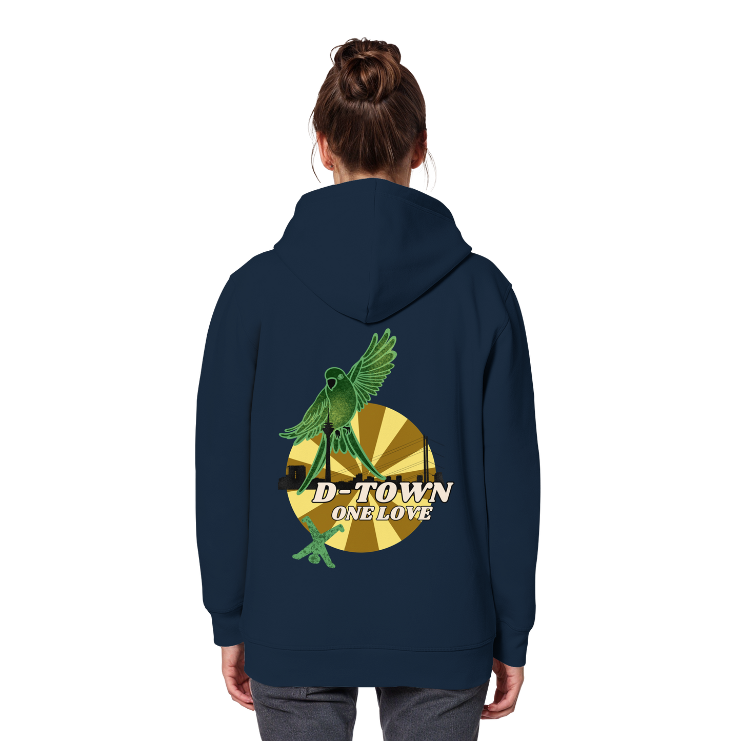 Rising Bird - Green - Organic Basic Hoodie