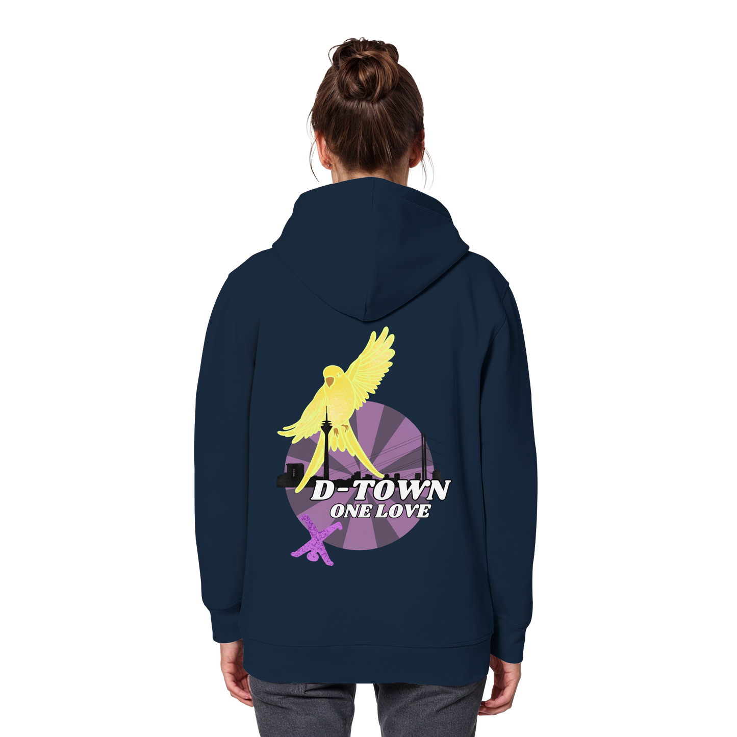 Rising Bird - Yellow - Organic Basic Hoodie