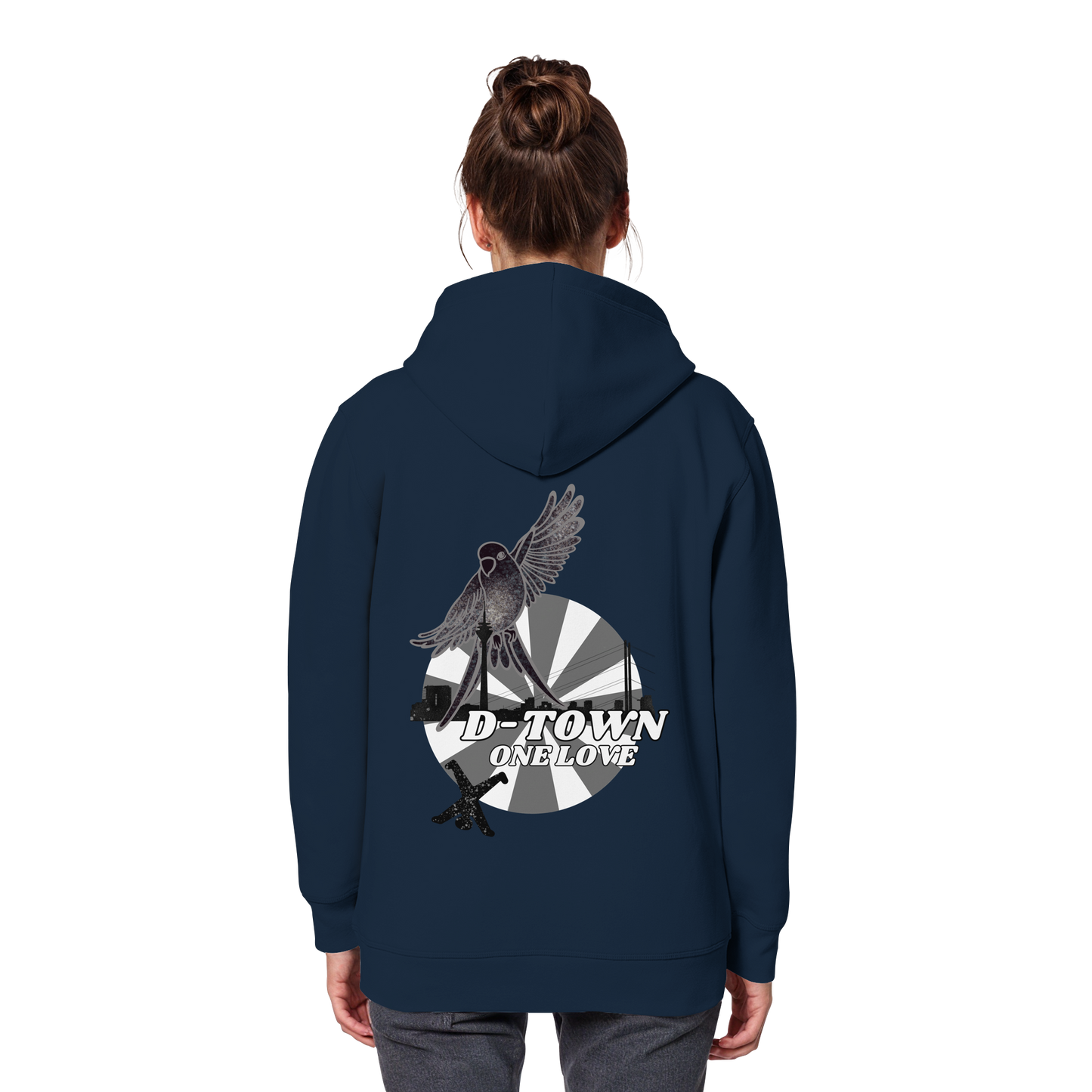 Rising Bird - Monochrome - Organic Basic Hoodie