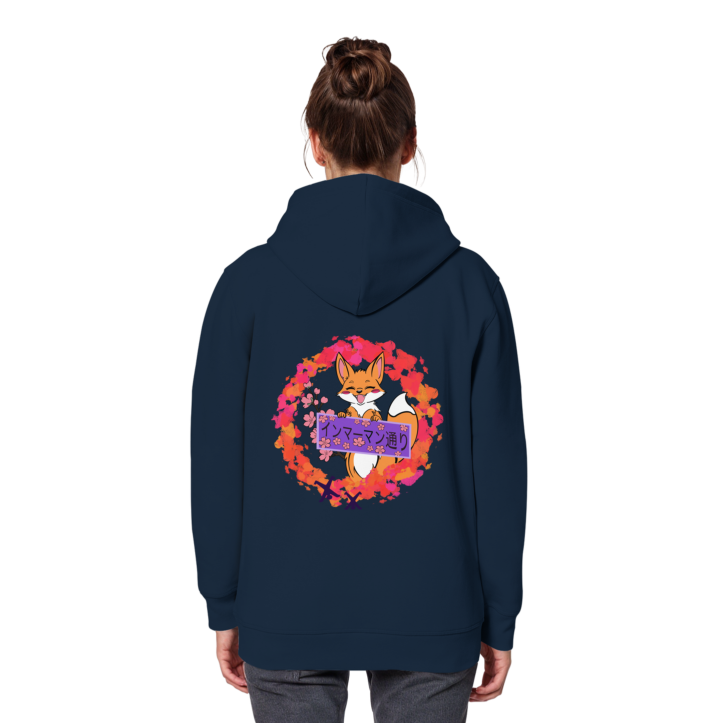 Japan - Fox - Red - Organic Basic Hoodie