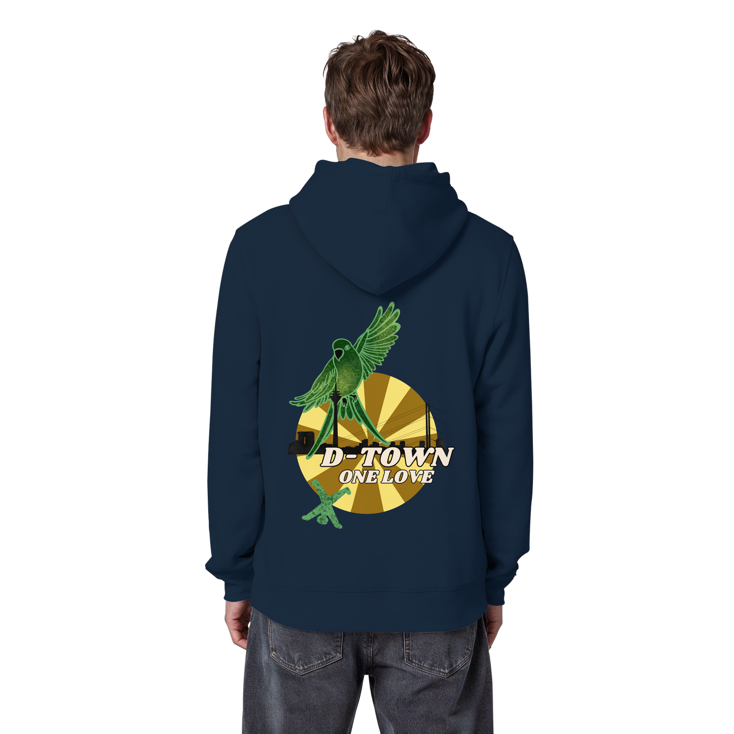 Rising Bird - Green - Organic Basic Hoodie