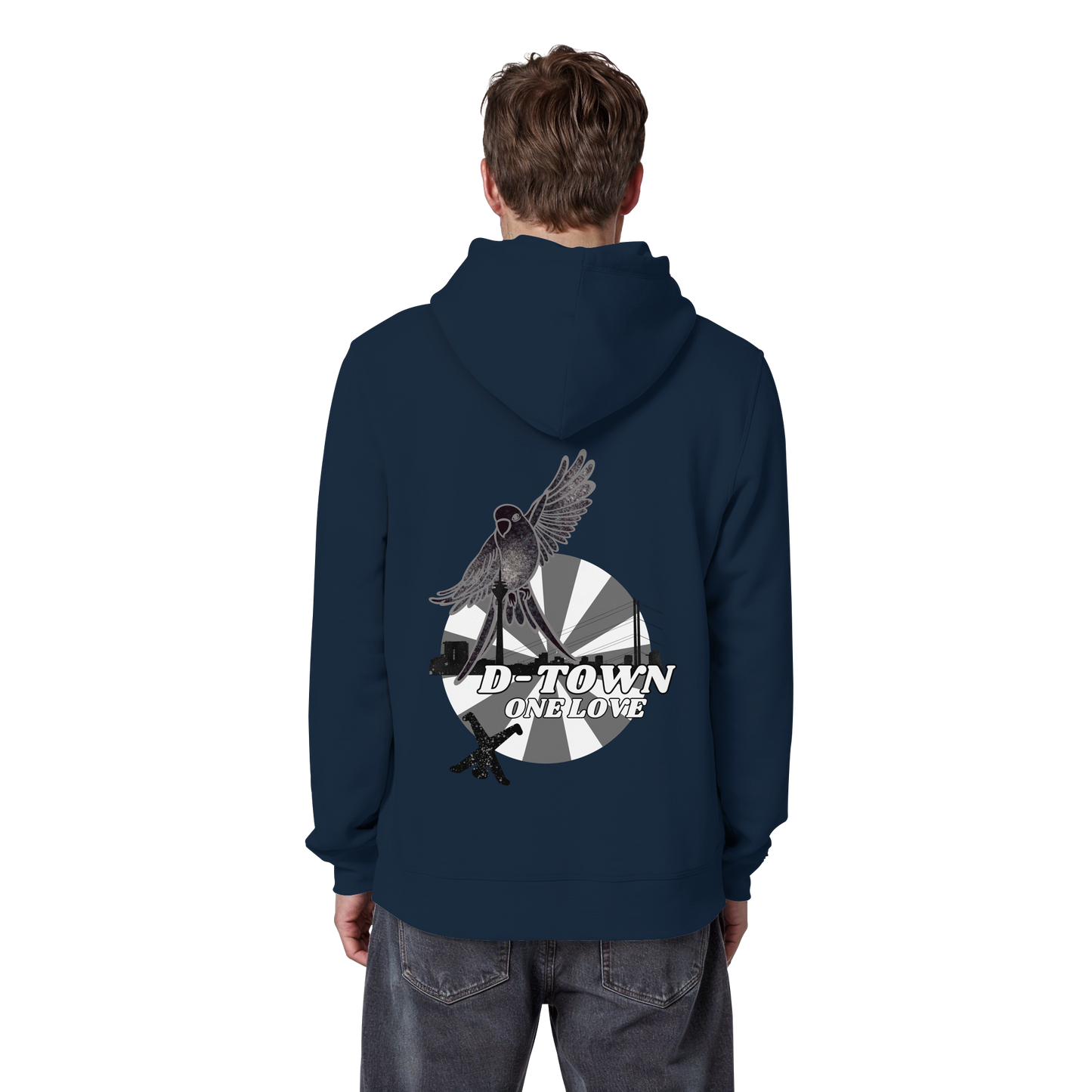 Rising Bird - Monochrome - Organic Basic Hoodie