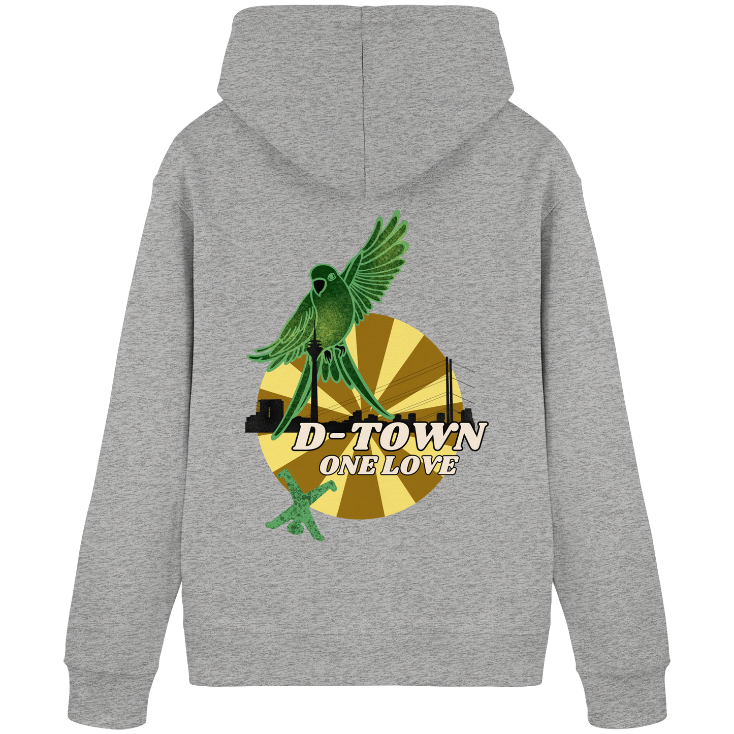 Rising Bird - Green - Organic Basic Hoodie