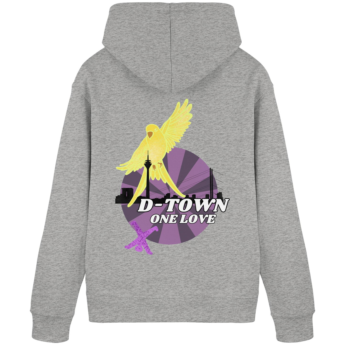 Rising Bird - Yellow - Organic Basic Hoodie