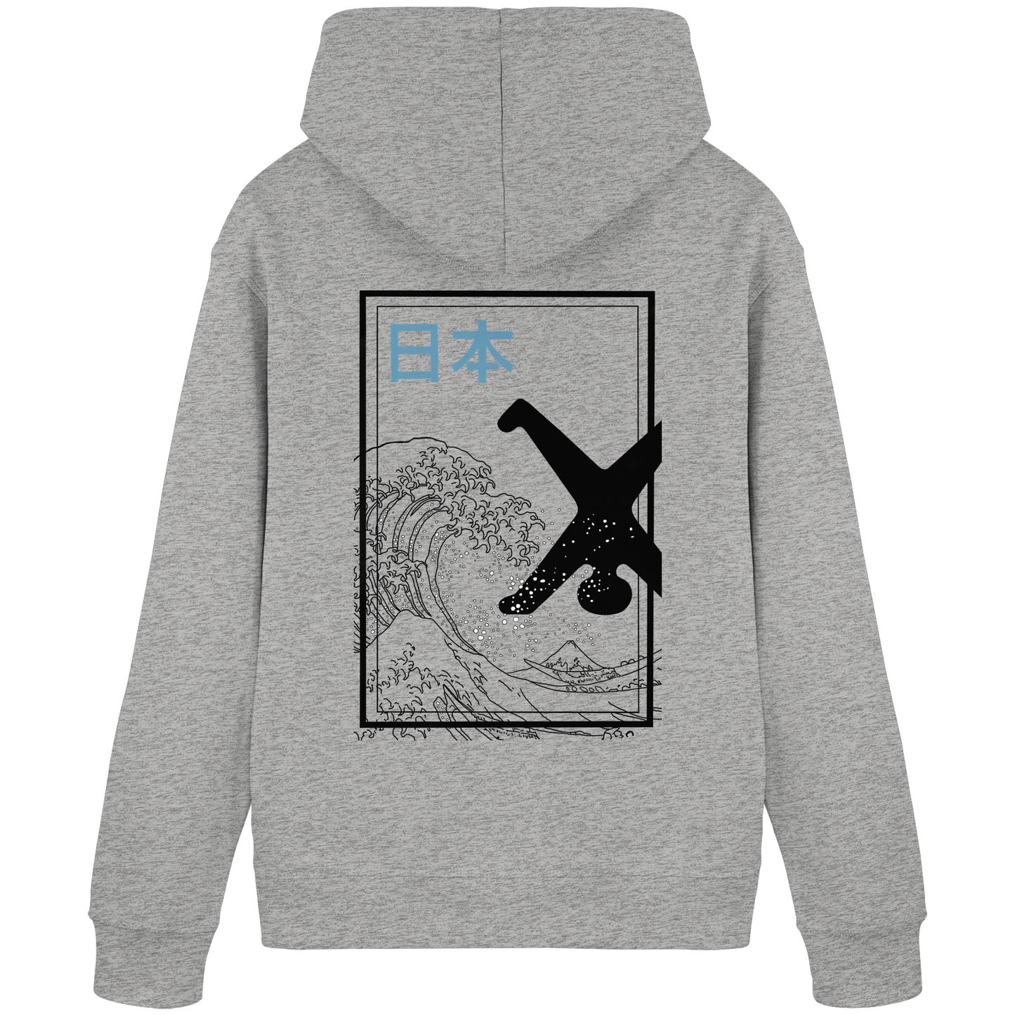 Great Wave - Blue - Organic Basic Hoodie