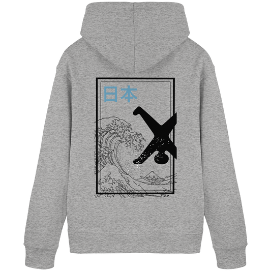 Great Wave - Blue - Organic Basic Hoodie
