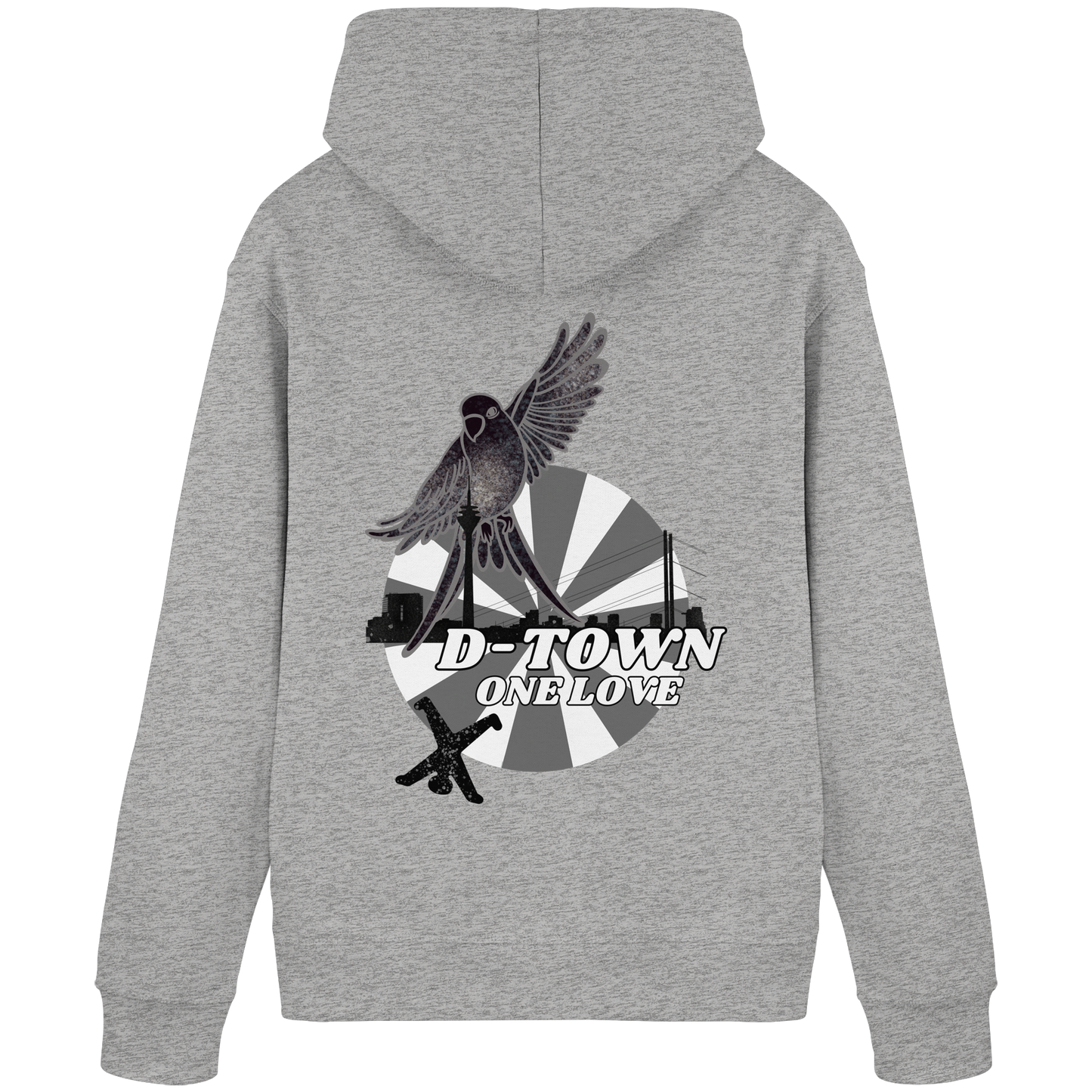 Rising Bird - Monochrome - Organic Basic Hoodie