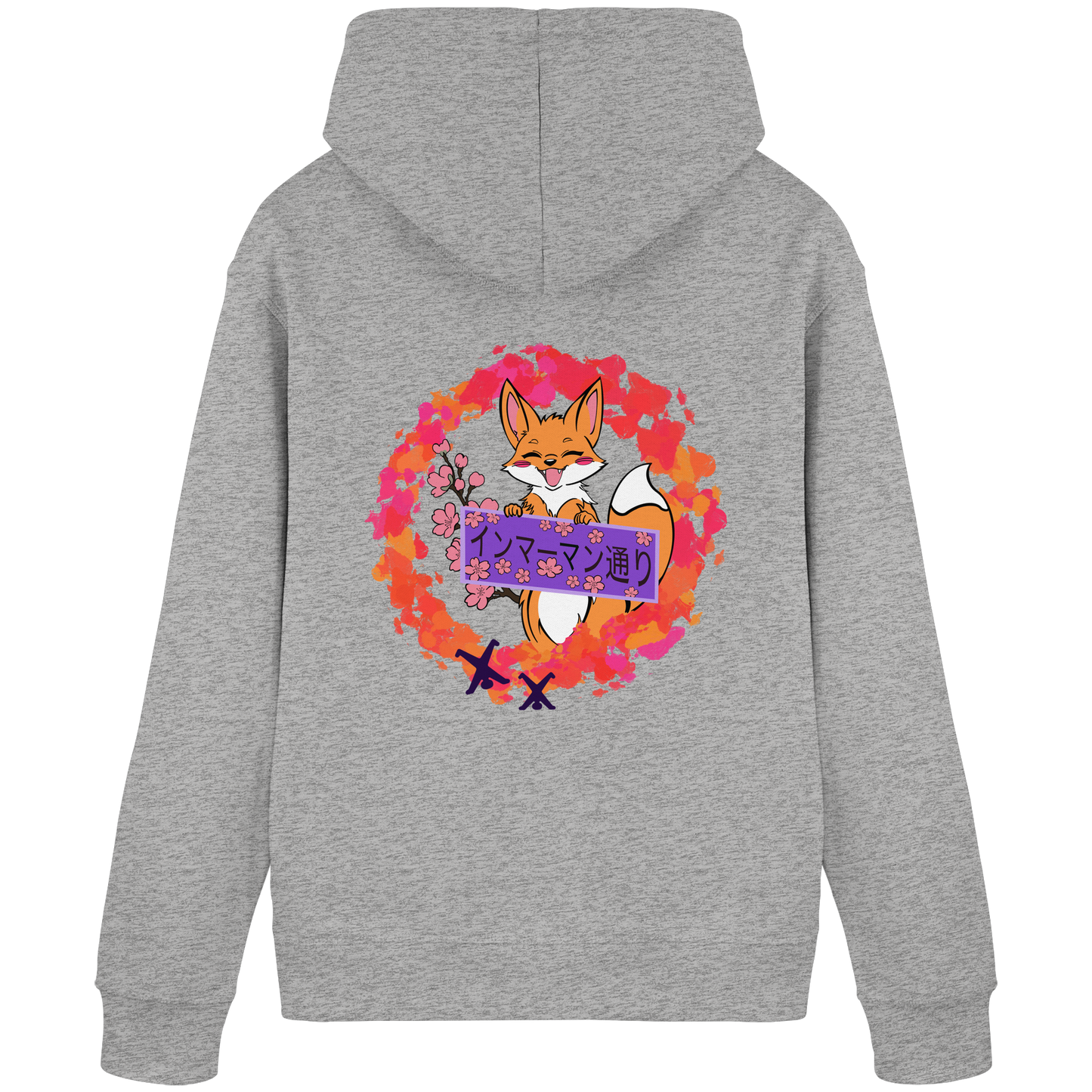 Japan - Fox - Red - Organic Basic Hoodie