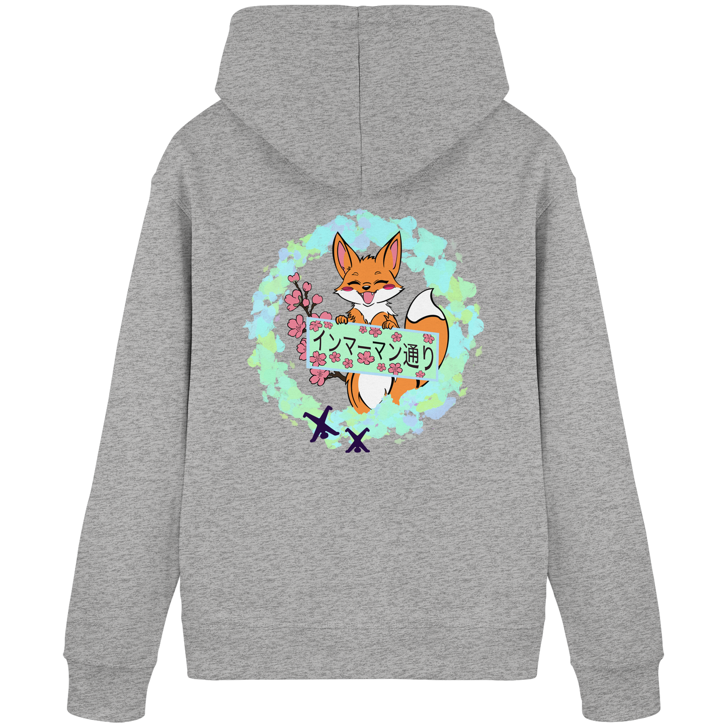 Japan - Fox - Green - Organic Basic Hoodie