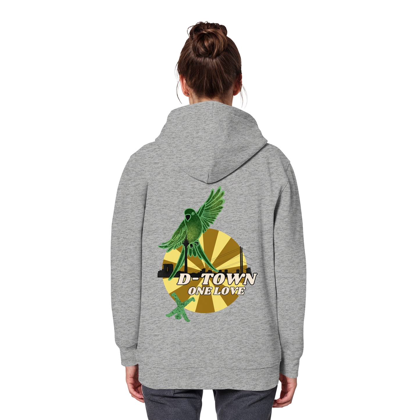 Rising Bird - Green - Organic Basic Hoodie