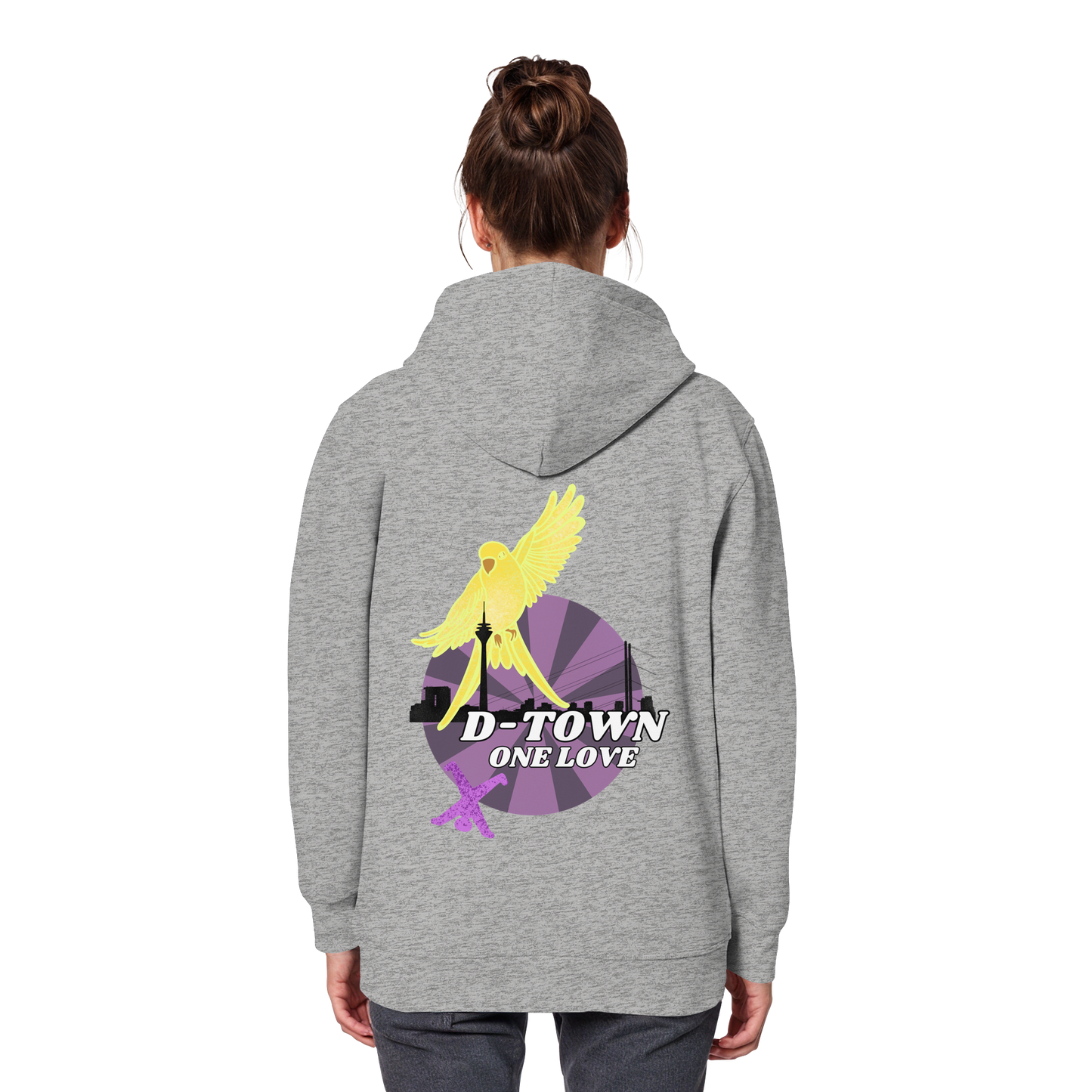 Rising Bird - Yellow - Organic Basic Hoodie
