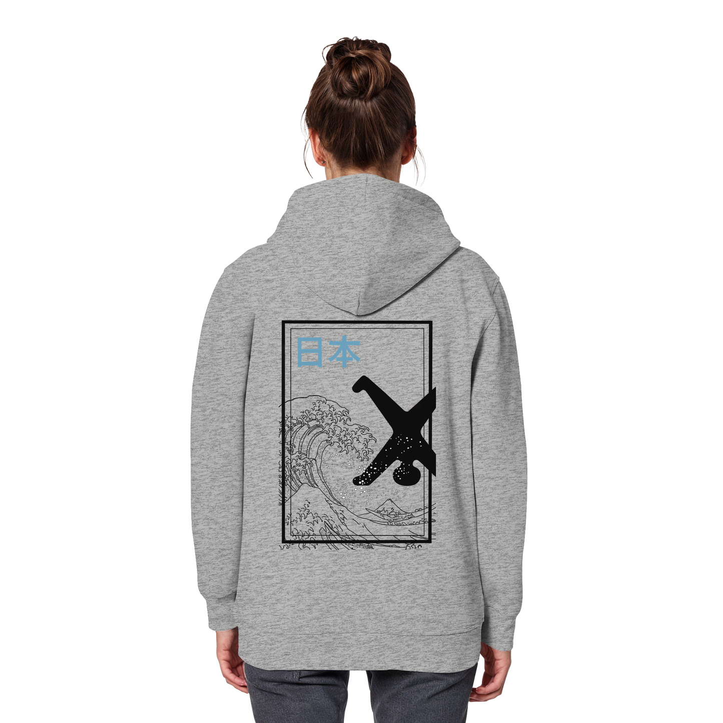 Great Wave - Blue - Organic Basic Hoodie