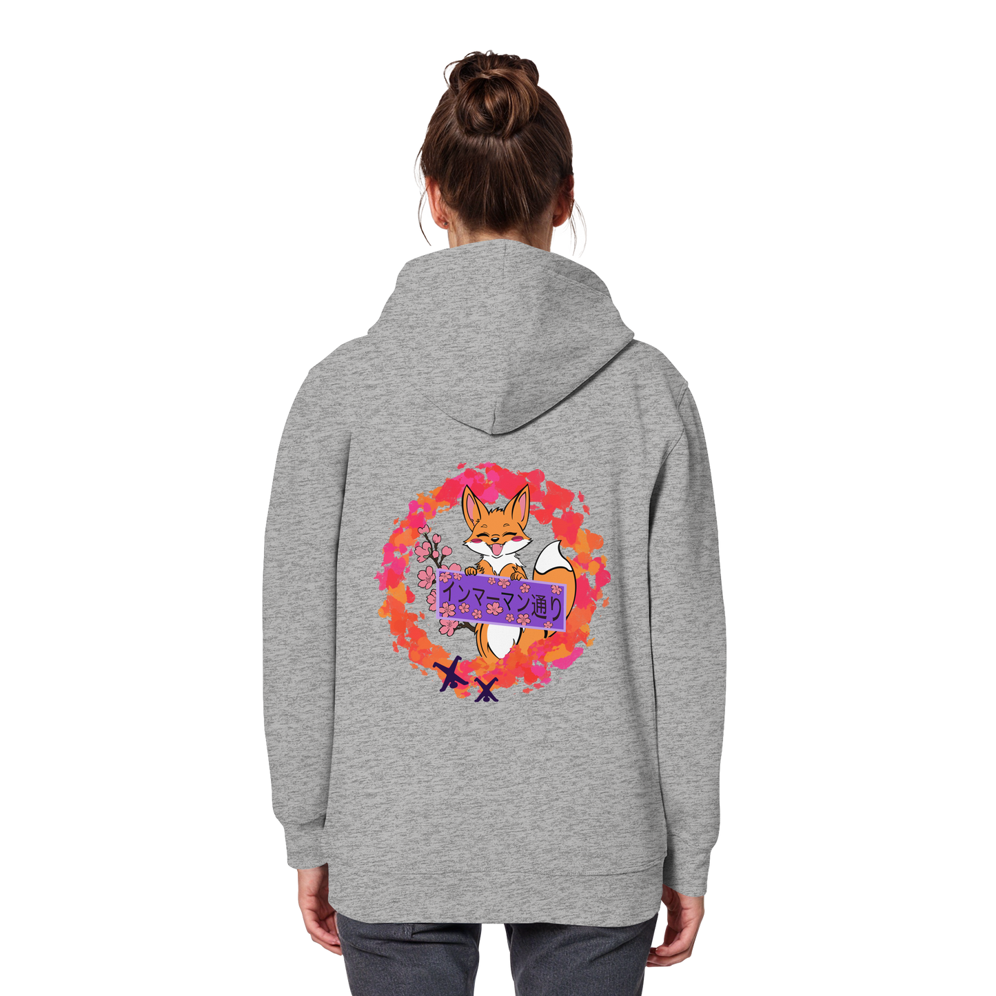 Japan - Fox - Red - Organic Basic Hoodie