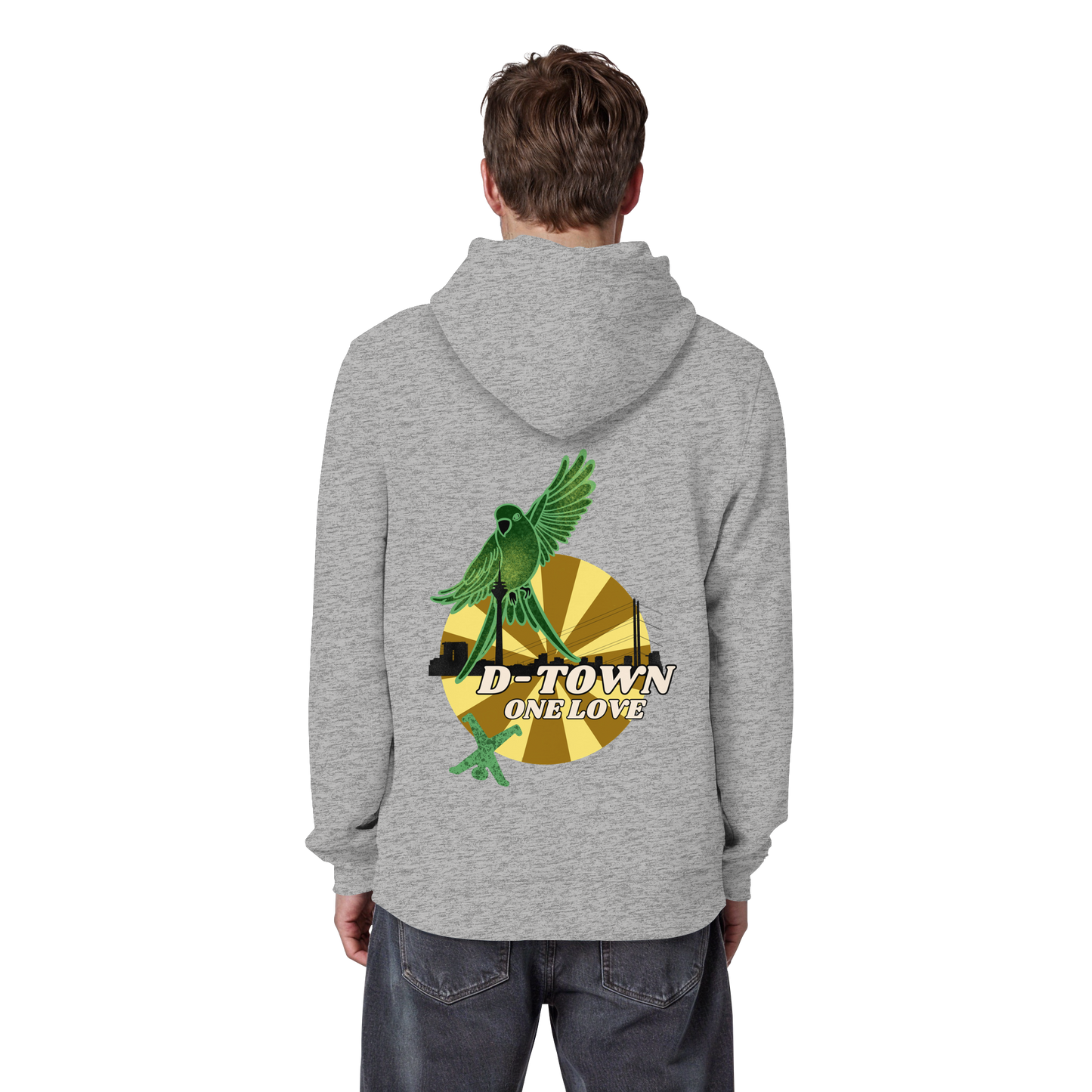Rising Bird - Green - Organic Basic Hoodie