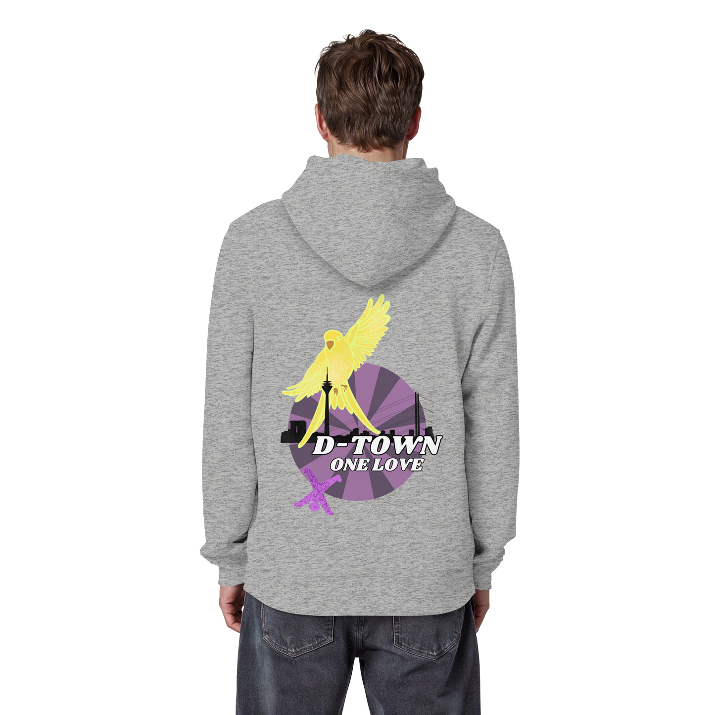 Rising Bird - Yellow - Organic Basic Hoodie