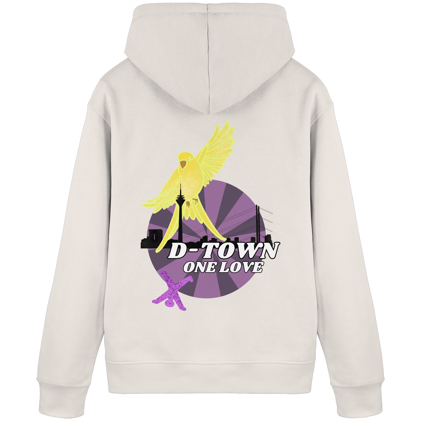 Rising Bird - Yellow - Organic Basic Hoodie