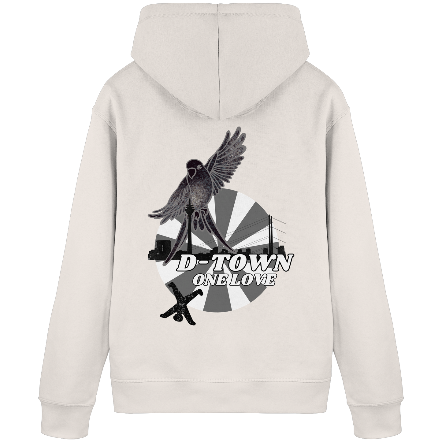 Rising Bird - Monochrome - Organic Basic Hoodie