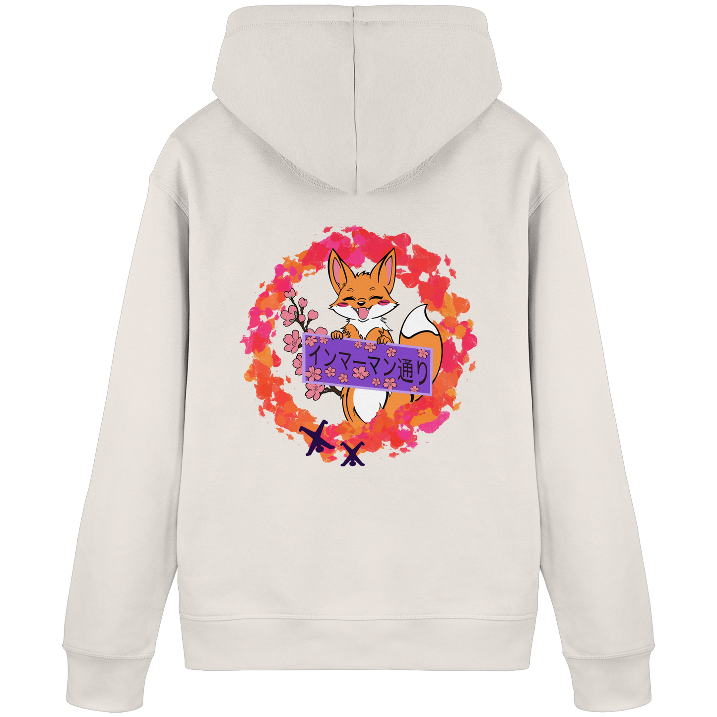 Japan - Fox - Red - Organic Basic Hoodie