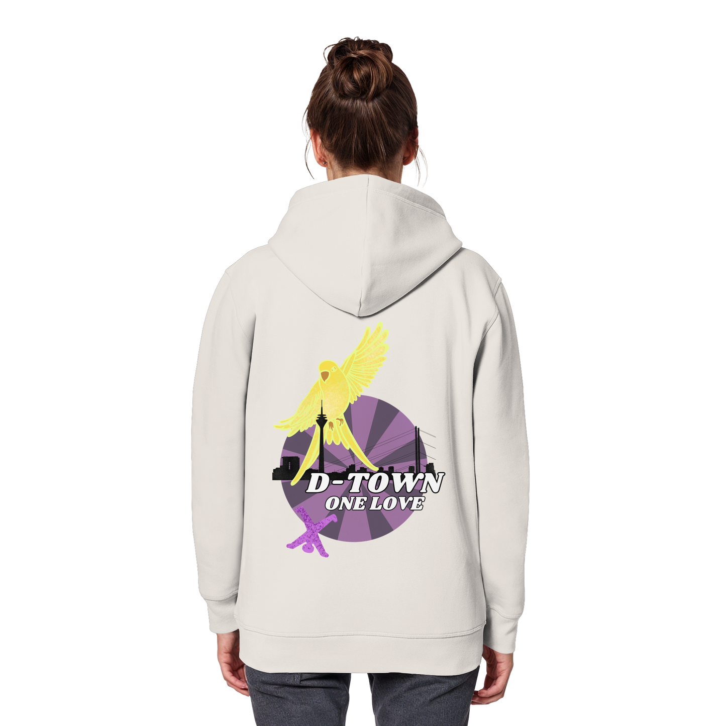 Rising Bird - Yellow - Organic Basic Hoodie